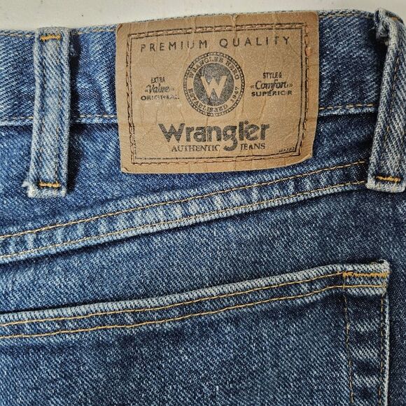 Wrangler Jeans Men’s 34X30 Blue Straight Leg Western Denim Mid-Rise GUC - Picture 8 of 9